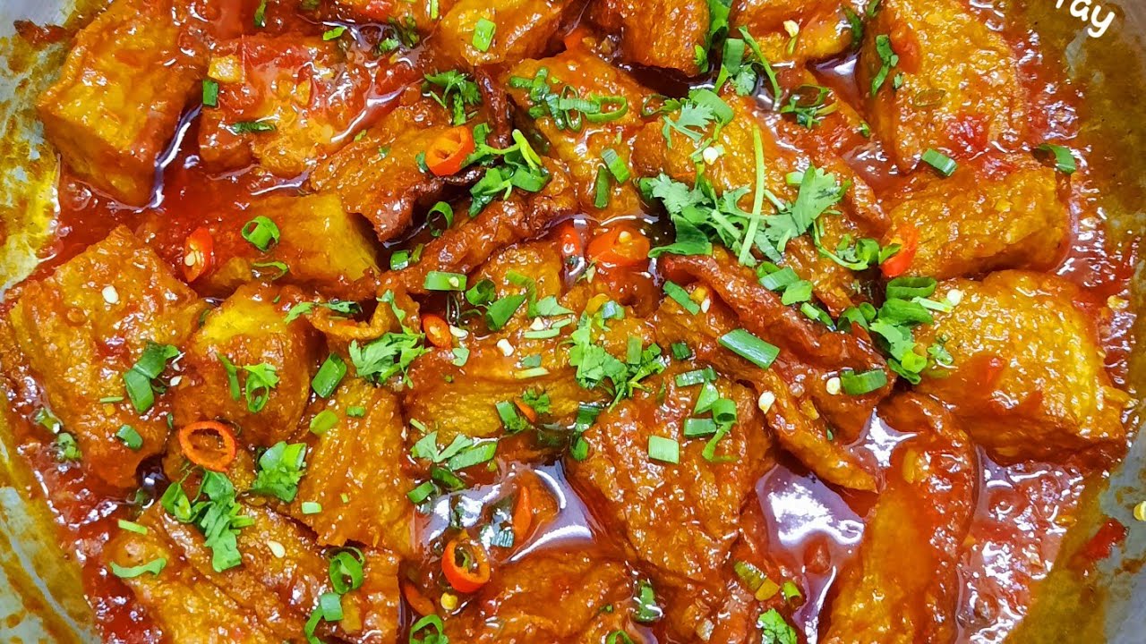 Cha ca kho tieu xanh