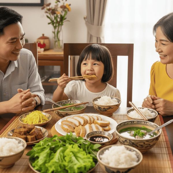 Bua com gia dinh Viet Nam